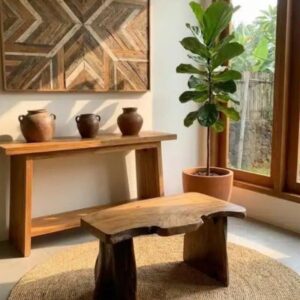 ספסל שורש טיק מידה 35*45*75