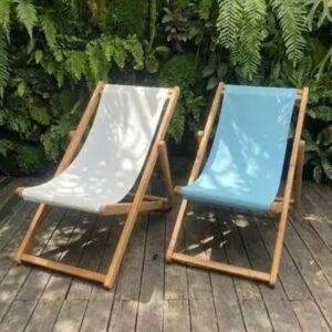 כיסא בריכה מתקפל שלד עץ טיק