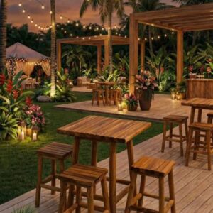 כיסא בר טיק צעיר מידה 73*35*35